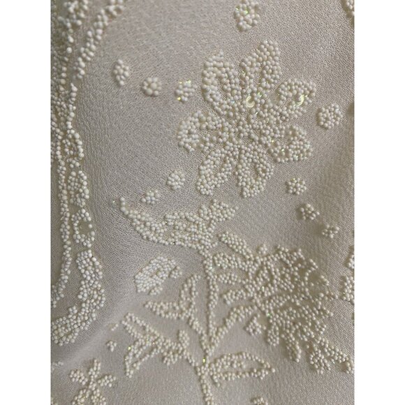 Vintage Top Choice Fashion Beaded Embellished Ivory Blouse Tag Sz XXL Fits L USA - Picture 3 of 16